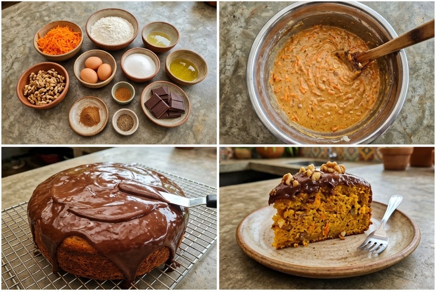 Bolo de Cenoura com Cobertura de Chocolate