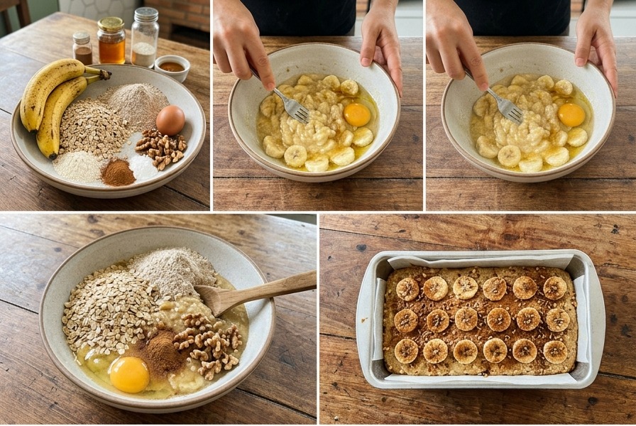 Bolo Funcional de Banana com Aveia