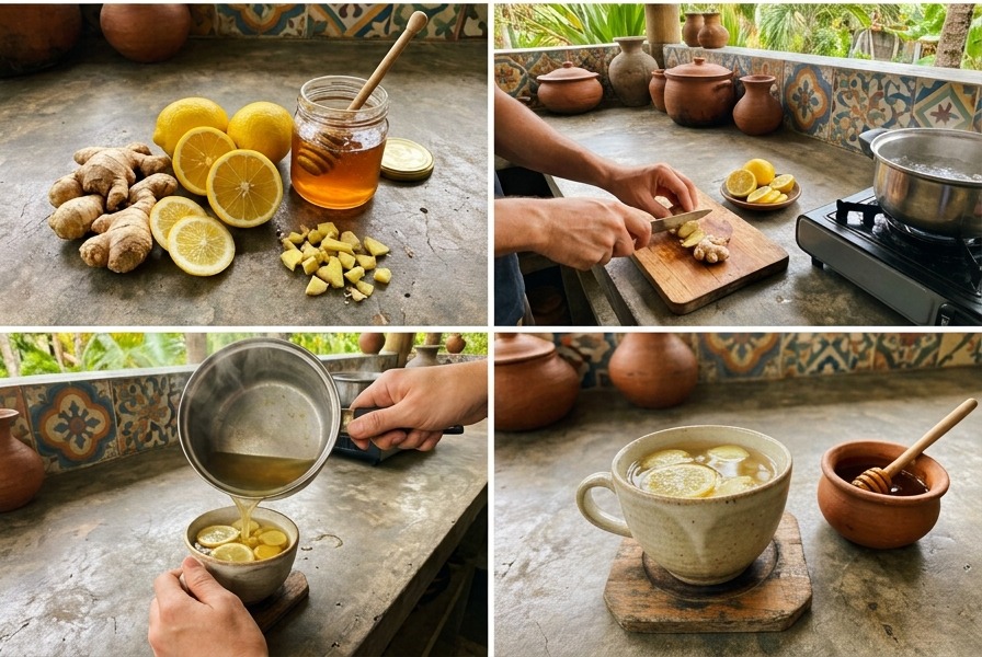 Chá de Gengibre com Limão