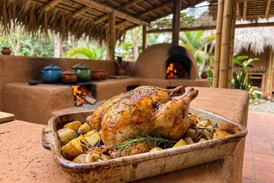Frango Assado com Batatas