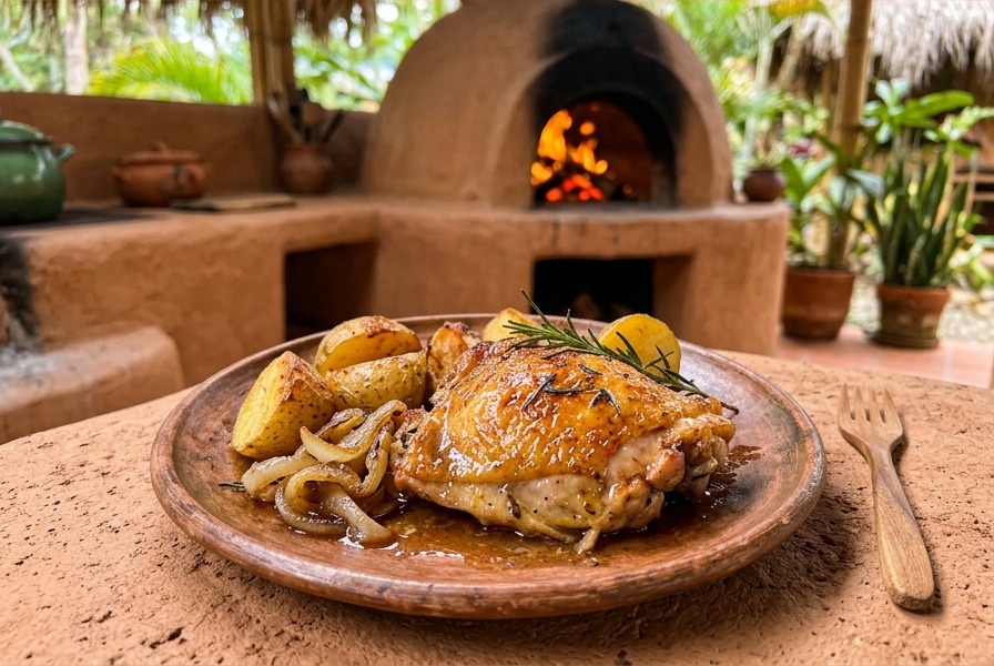 Frango Assado com Batatas